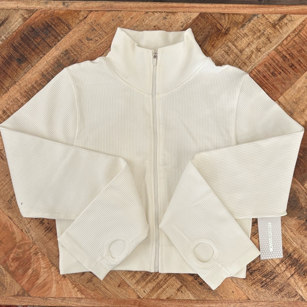 🏃🏽♀️🛤️NWT Ribbed Track Jacket Sz XL🛤️🏃🏽♀️ - Picture 5 of 10